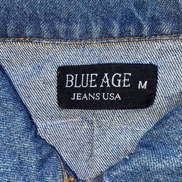 Custom Denim Jean Jacket Shacket Mandala Festival Fringe Embroidered Bohemian Me - Picture 8 of 8